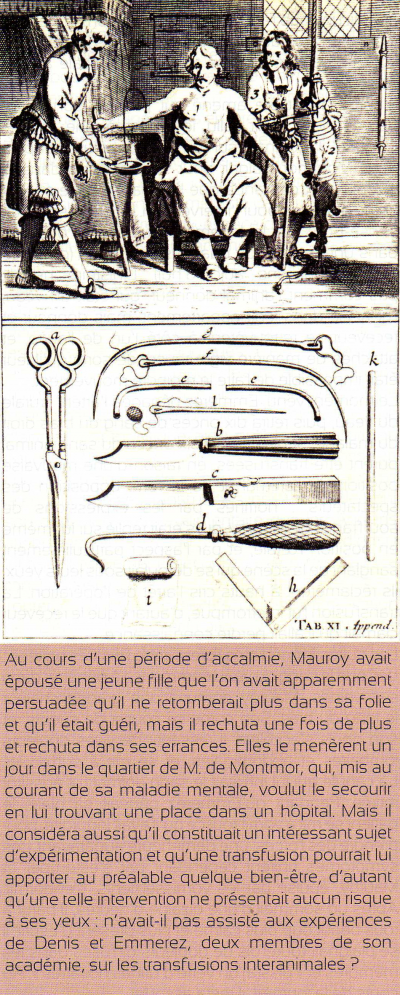 Les première transfusions sanguines ont eu lieu sous Louis XIV
