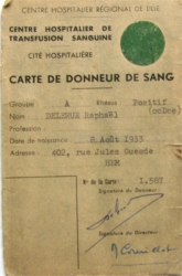 carte de donneur