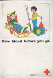 "give blood before you go"